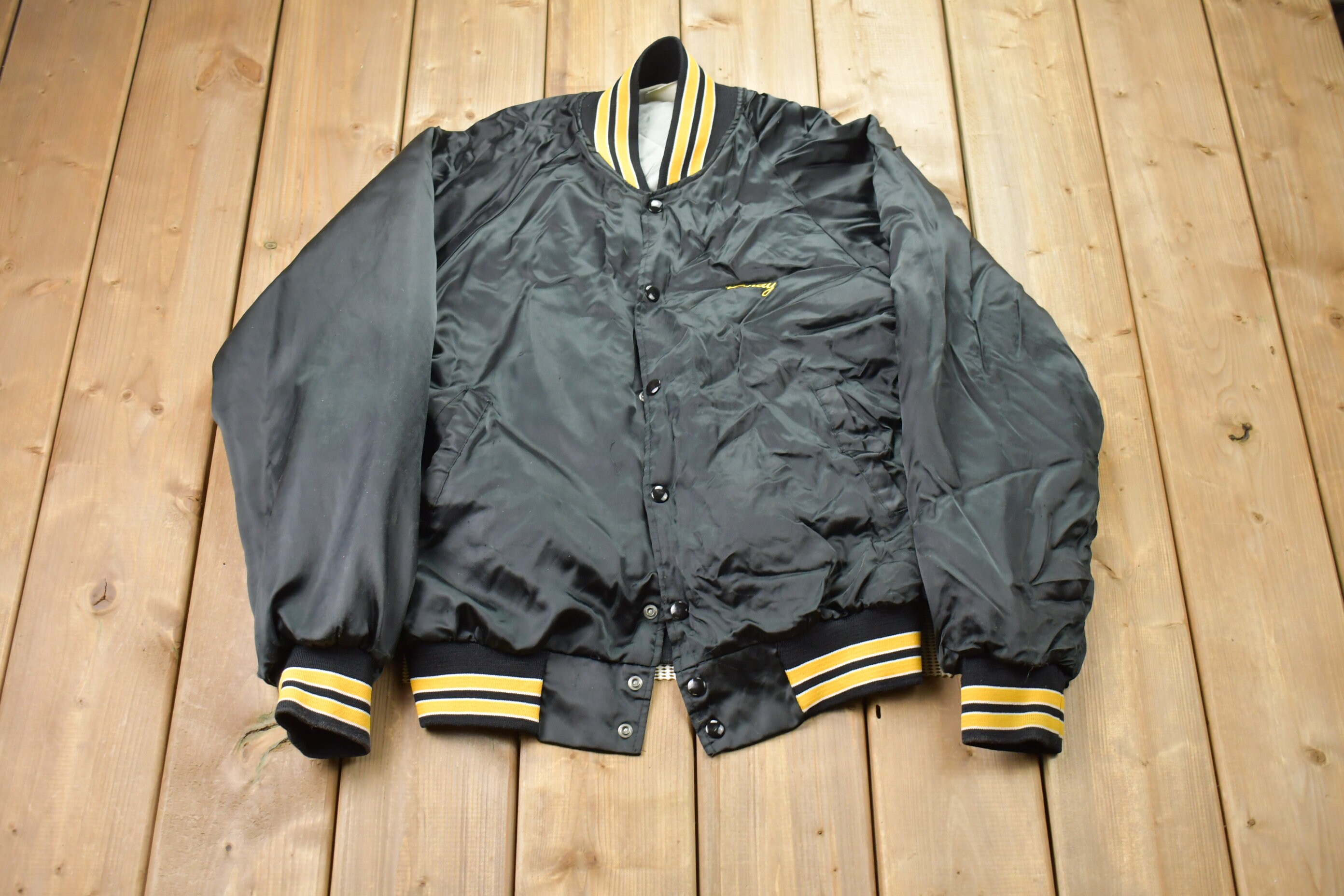 Vintage 1990s Hartwell Sports Leasco Satin Bomber Jacket Vintage 1990s Hartwell Sports Leasco Satin Bomber Jacket