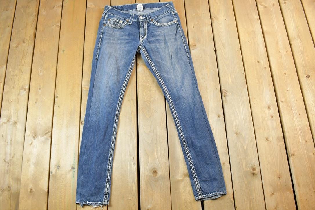 Vintage Y2K True Religion Skinny Jeans Size 31x28 Made in USA