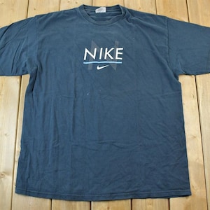 Vintage 1990s Nike Graphic T-Shirt / Swoosh / Nike Swoosh / Nike Vintage / Small Swoosh / Big Swoosh / Nike Check