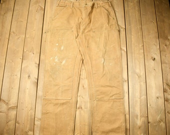 Vintage 1990s Carhartt Double Knee Work Pants Size 38 x 32  90s Carpenter Pants / Distressed Carhartt / Vintage Workwear