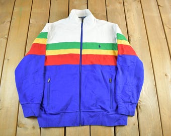 Vintage 1990s Polo Ralph Lauren Track Jacket Men's XL / 90s Zip up