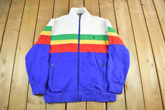 Vintage 1990s Polo Ralph Lauren Track Jacket Men's XL / 90s Zip up
