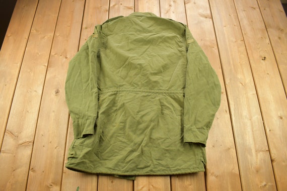 Vintage 1980s Canadian Army Military Field Jacket / Button