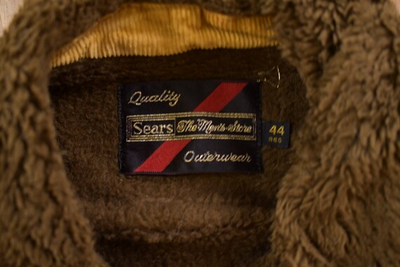 Vintage 1980s Sears Corduroy Sherpa Lined Jacket … - image 6