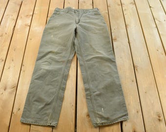 Vintage 2000s Carhartt Carpenter Work Pants Men's 32 x 32 / Y2K Carpenter Pants / Distressed / Vintage Workwear / Outdoors / Streetwear