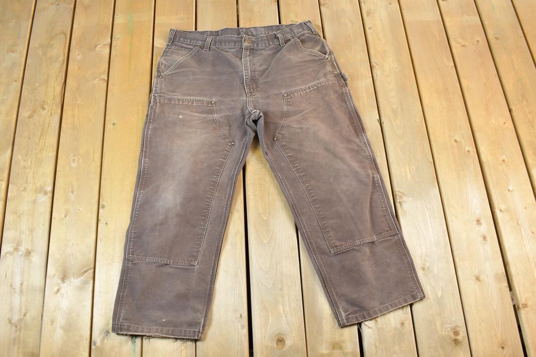 Vintage 1990s Carhartt Double Knee Work Pants Size 38 X 32 / 90s