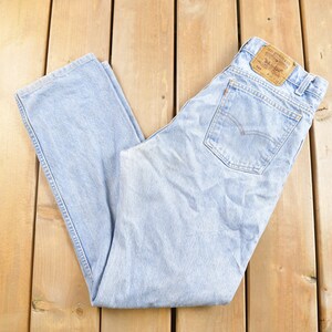Vintage 1980s Levi&#39;s 509 Orange Tab Denim Jeans Size 35 x 31 / Slim / Blue / Light Wash / Vintage Denim  / Made In USA / 80s Levi&#39;s
