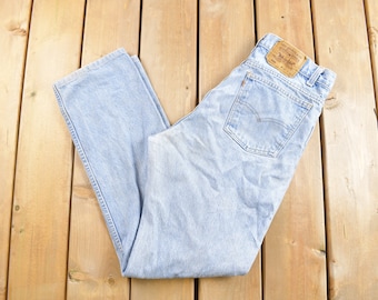 Vintage 1980s Levi's 509 Orange Tab Denim Jeans Size 35 x 31 / Slim / Blue / Light Wash / Vintage Denim  / Made In USA / 80s Levi's