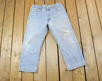 Vintage 1990s Levi Strauss Red Tab 505 Denim Jeans Size 36 x 30  / Made in USA / American Vintage / Workwear / Streetwear / Vintage Pants