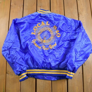 Vintage 1980s West Wind Satin Bomber Jacket / Athleisure / Chain Stitch / Streetwear / Sportswear / Streetwear / Union / Geneva NY