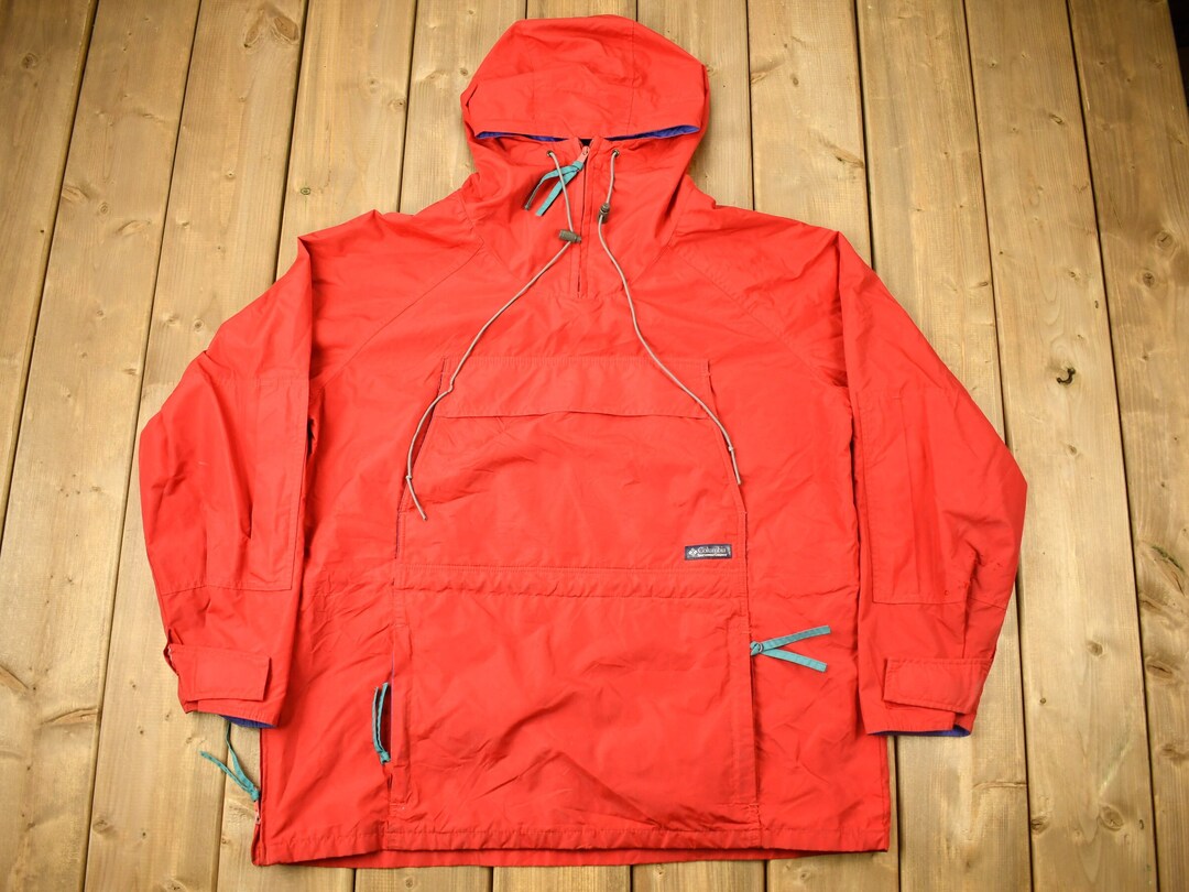 L 赤紫 96SS Columbia Button Nylon Anorak Columbia - L 赤紫 96SS Columbia Button Nylon Anorakの通販 by