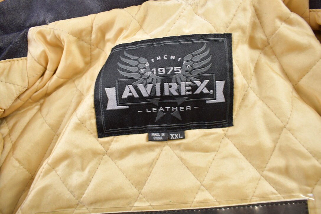 Vintage Y2K Avirex Leather Varsity Jacket / Avirex Jacket Vintage Y2K Avirex Leather Varsity Jacket / Avirex Jacket