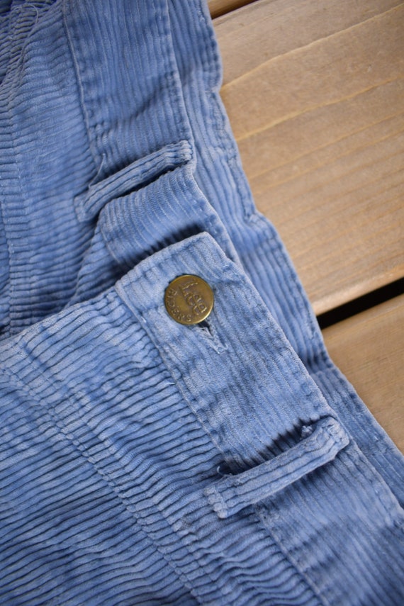 Vintage 1970s Lee Blue Corduroy Trousers Size 26 … - image 8