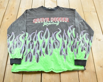 Vintage Grave Digger Signed Monster Truck Racing Jacket Mens 2XL