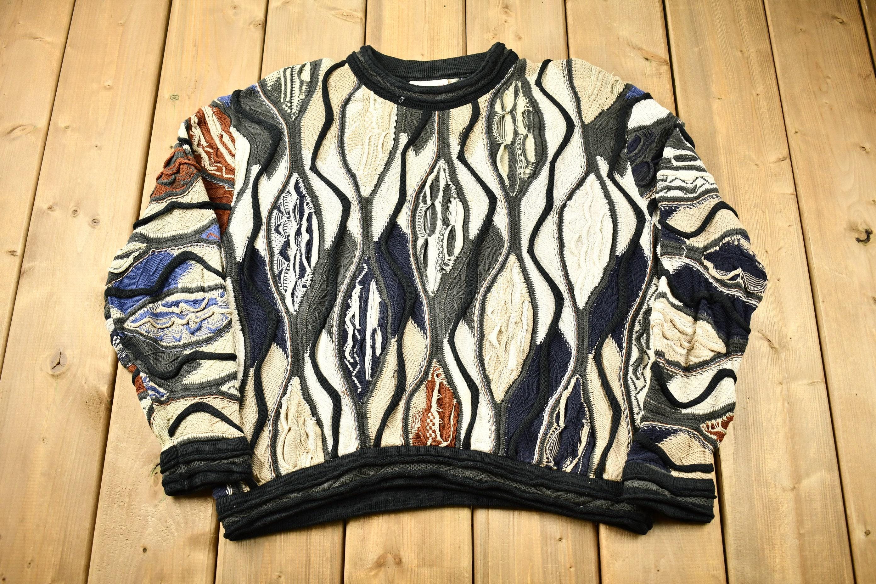 Vintage 1990s Coogi Australia 3D Cable Knit Crewneck Sweater