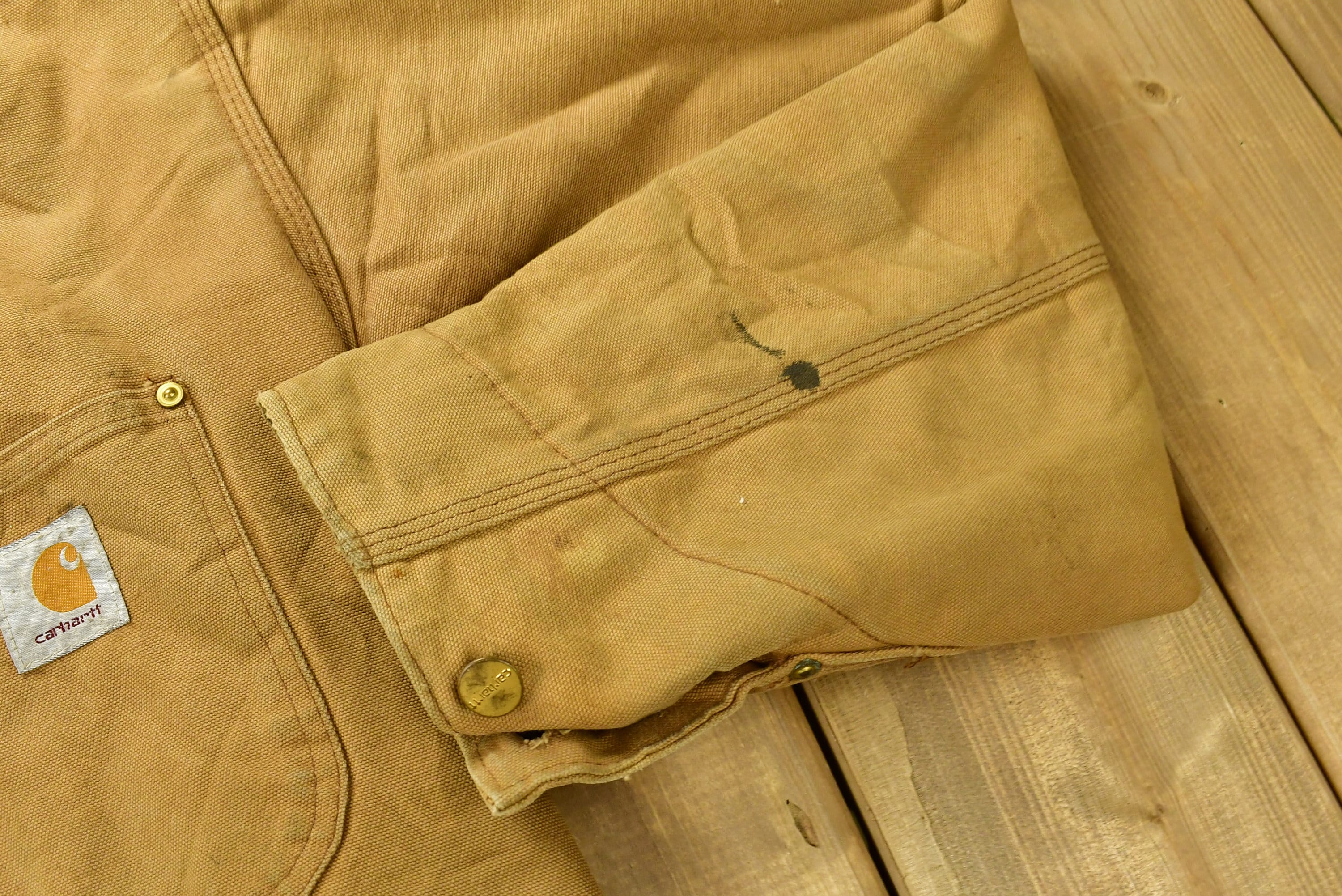 Vintage Carhartt Chore Coat Blanket Lined 1980s With Hood Vintage Carhartt Chore Coat Blanket Lined 1980s With Hood