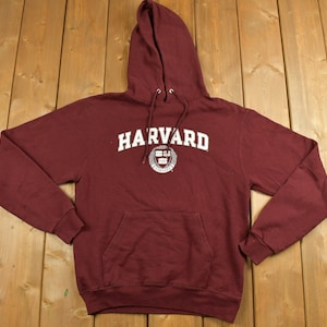 Vintage Harvard University Collegiate Hoodie / Harvard Sweatshirt / Sportswear / Americana / 90s Harvard / College Print