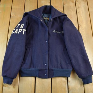 Vintage 1978 Fordham Wool Varsity Letterman Jacket Men's Small / N.B.H.S. / Wool Coat / 70s True Vintage School Marching Band