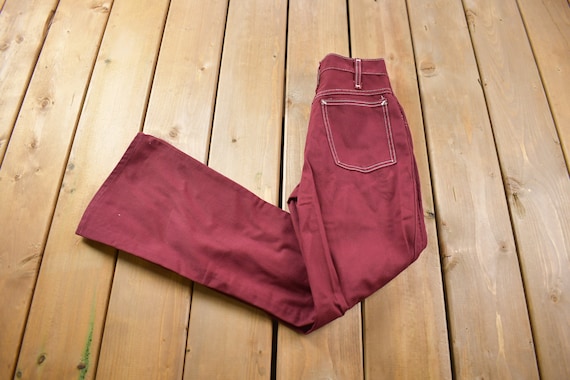 Vintage 1970s JC Penny Bell Bottom Denim Jeans Size 26 X 27 / True 