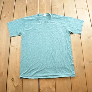 Vintage 1980s Single Stitch Blank T Shirt Made In USA