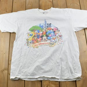 ヴィンテージ Y2K ウォルト ディズニー ワールド ミッキー マウス カートゥーン プロモ T シャツ / 90 年代グラフィック T シャツ / ヴィンテージ ミッキー マウス / アメリカ製 / 90 年代ディズニー T シャツ