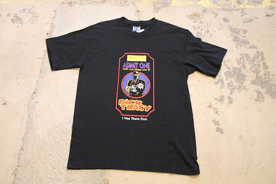 Vintage 1990s Dick Tracy Admit One Graphic T Shir… - image 2