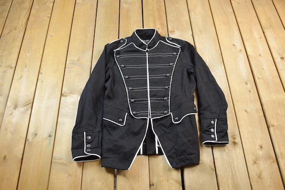 Vintage 2000s Tripp NYC Gothic Admiral Style Zipper Jacket