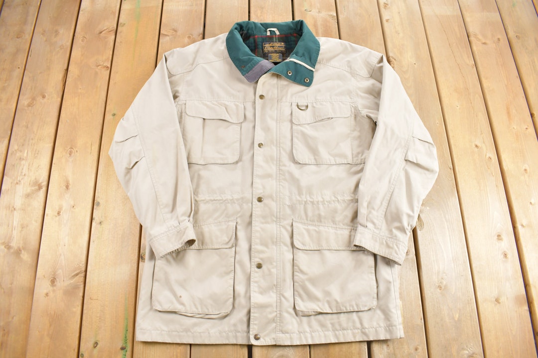 90s-00'S Eddie Bauer Hunting Jacket, Men's XL cotton brown type Vintage Second Hand