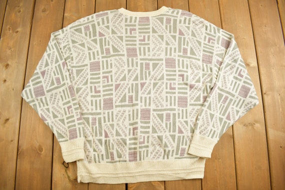 Vintage 1990 Jantzen Knit Abstract Sweater / Vint… - image 3