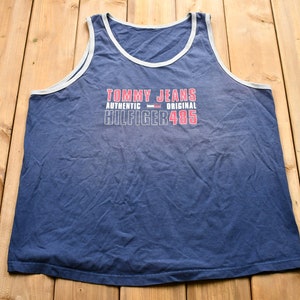 Vintage 1990s Tommy Hilfiger Tank Top / 90s Streetwear / Vintage Athleisure / Brand and Logo / Vintage Sportswear