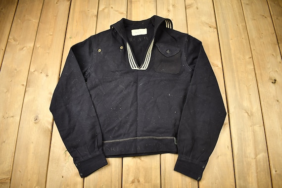 Vintage 1950s Naval Clothing Factory Sailor Uniform Sweater / 100
