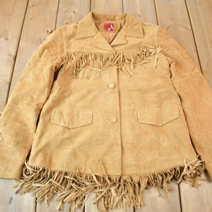 Vintage 1990s Brown Suede Fringe Jacket / Western Jacket / Vintage Fringe Coat / Vintage Leather / Womenswear