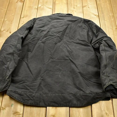 Vintage 1990s Carhartt Canvas Chore Coat / shops Workwear / Streetwear / Cargo Pocket / 90s / Distressed Carhartt / Black Carhartt Jacket