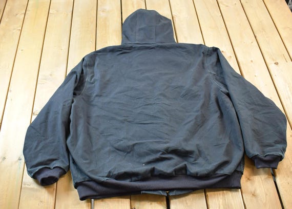 Vintage 1990s Carhartt Black Cinched Active Jac Work Jacket