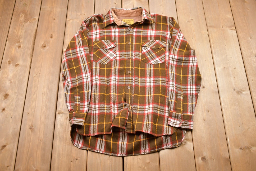 Chemise à Carreaux Mont-bell Homme Taille L - Manches Longues, Pour Camping Et Randonnée