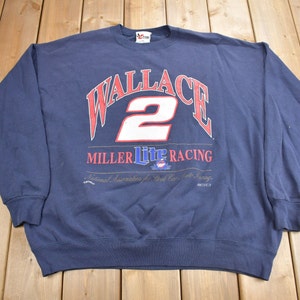 Vintage 1990s Rusty Wallace Miller Lite Racing Graphic Crewneck Sweatshirt / 90s Crewneck / Made In USA / Nascar Sweater