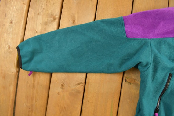 Vintage 1990s Color Block Columbia Fleece Sweater… - image 4