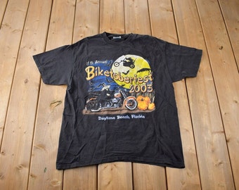 Vintage 2003 Biketoberfest Daytona Beach Souvenir Travel T Shirt Size L