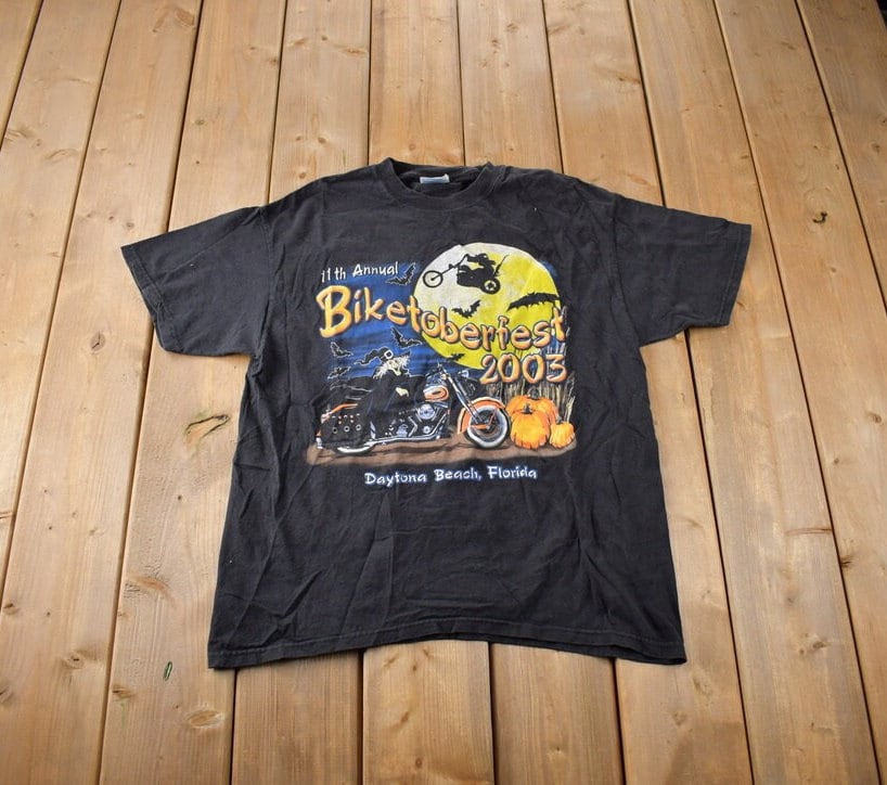 Vintage 2003 Biketoberfest Daytona Beach Souvenir Travel T Shirt 