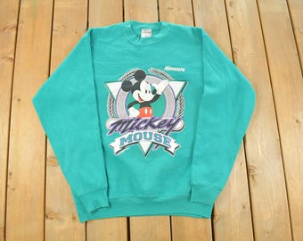 Vintage 1990s Mickey Mouse Disney Crewneck Sweatshirt Men's Medium / Vintage Sweatshirt / Mickey / Cartoon / Made In USA