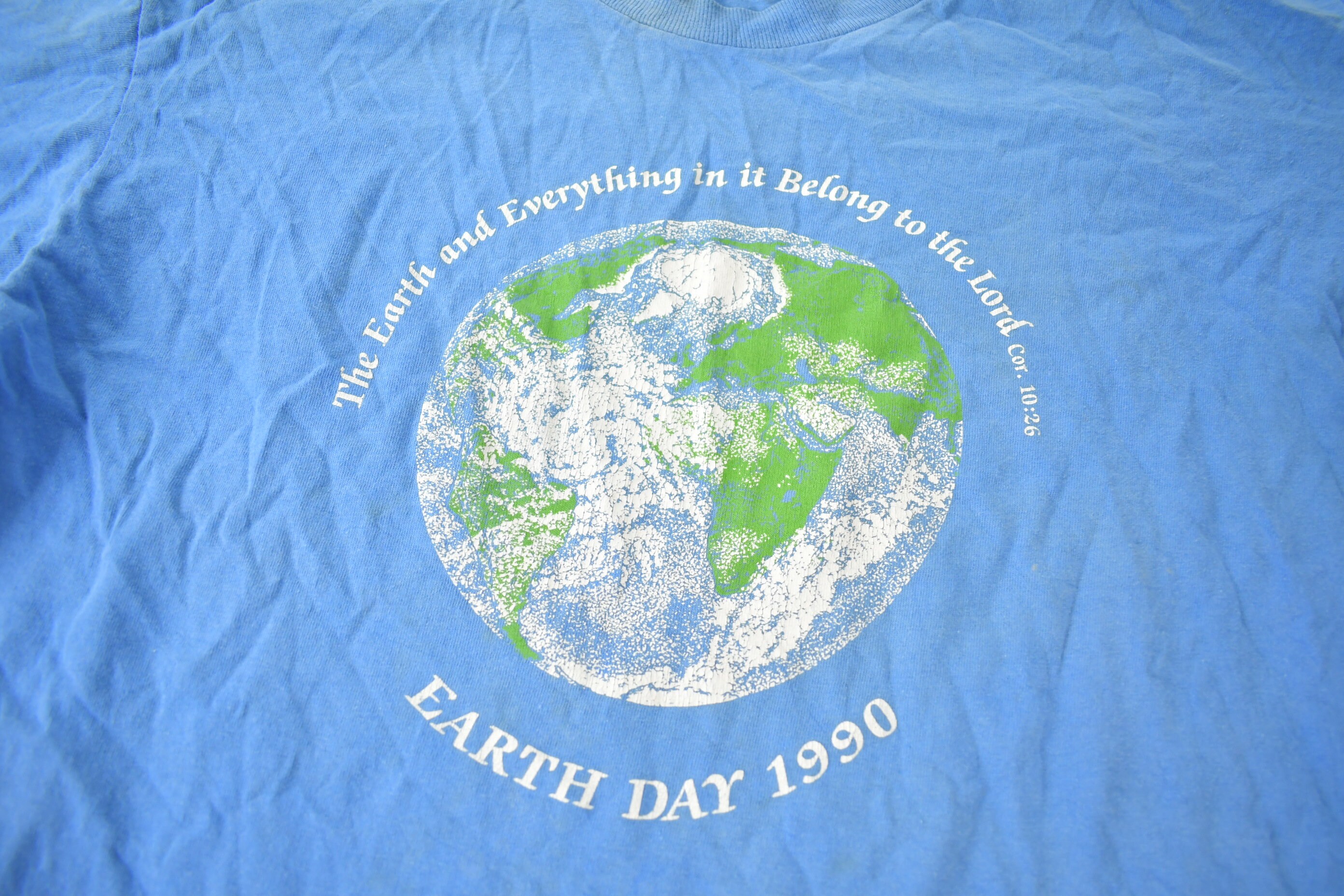 1990年ヴィンテージ アースデイ シングルステッチ グラフィックTシャツ 