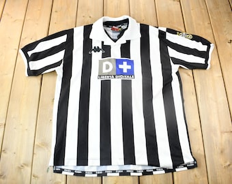 Vintage 1999 Kappa Juventus Home Soccer Jersey / Size XL / #9 / Home Shirt / Vintage Soccer Jersey
