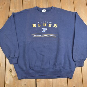 St.Louis Blues Vintage 90's NHL Crewneck Sweatshirt White / L
