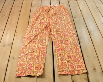 Vintage 1960s Paisley Pyjama Men's M / All Over Print / 1960s Button Up / Vintage Pyjama / Lounge Wear / 60s Pyjama Set / Top / Bottoms