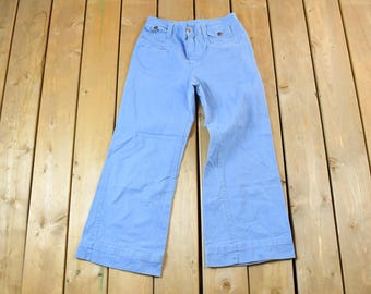 Vintage 1990s Wide Leg Denim Bell Bottom Jeans Size 27 x 26 / Made in USA / American Vintage / Workwear / Vintage Bell Bottoms Pants