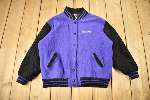 Vintage 1990s American Girl Gear Purple Varsity Jacket