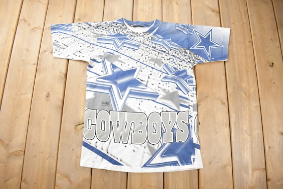 Vintage 1995 Dallas Cowboys NFL All Over Print T-… - image 1