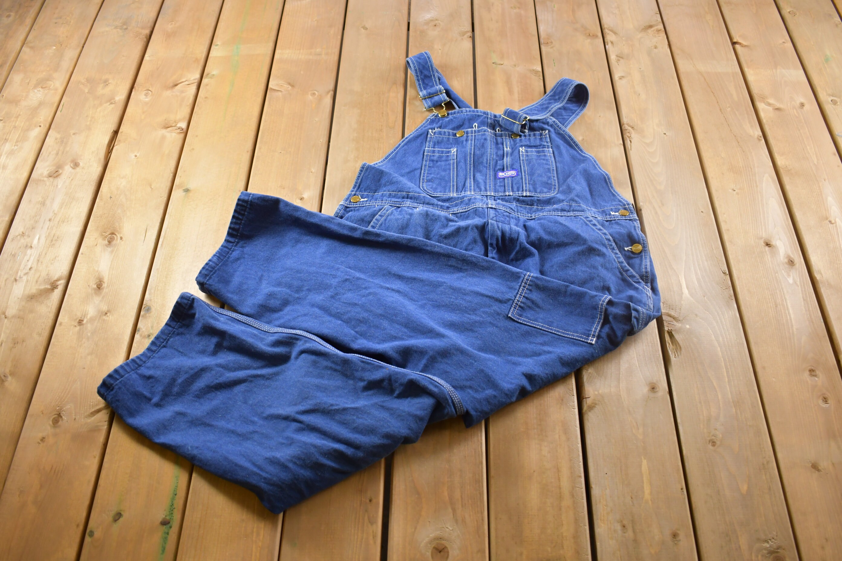 Vintage 1990s Big Smith Denim Jean Overalls Size 38 - 40