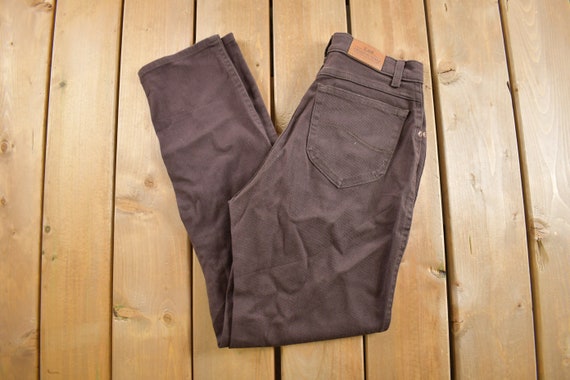 Vintage 1990s Lee Denim Jeans 27 x 30 / Brown / V… - image 1