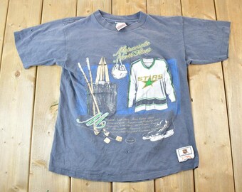 Vintage 1990s Minnesota North Stars NHL Graphic T-shirt Made in